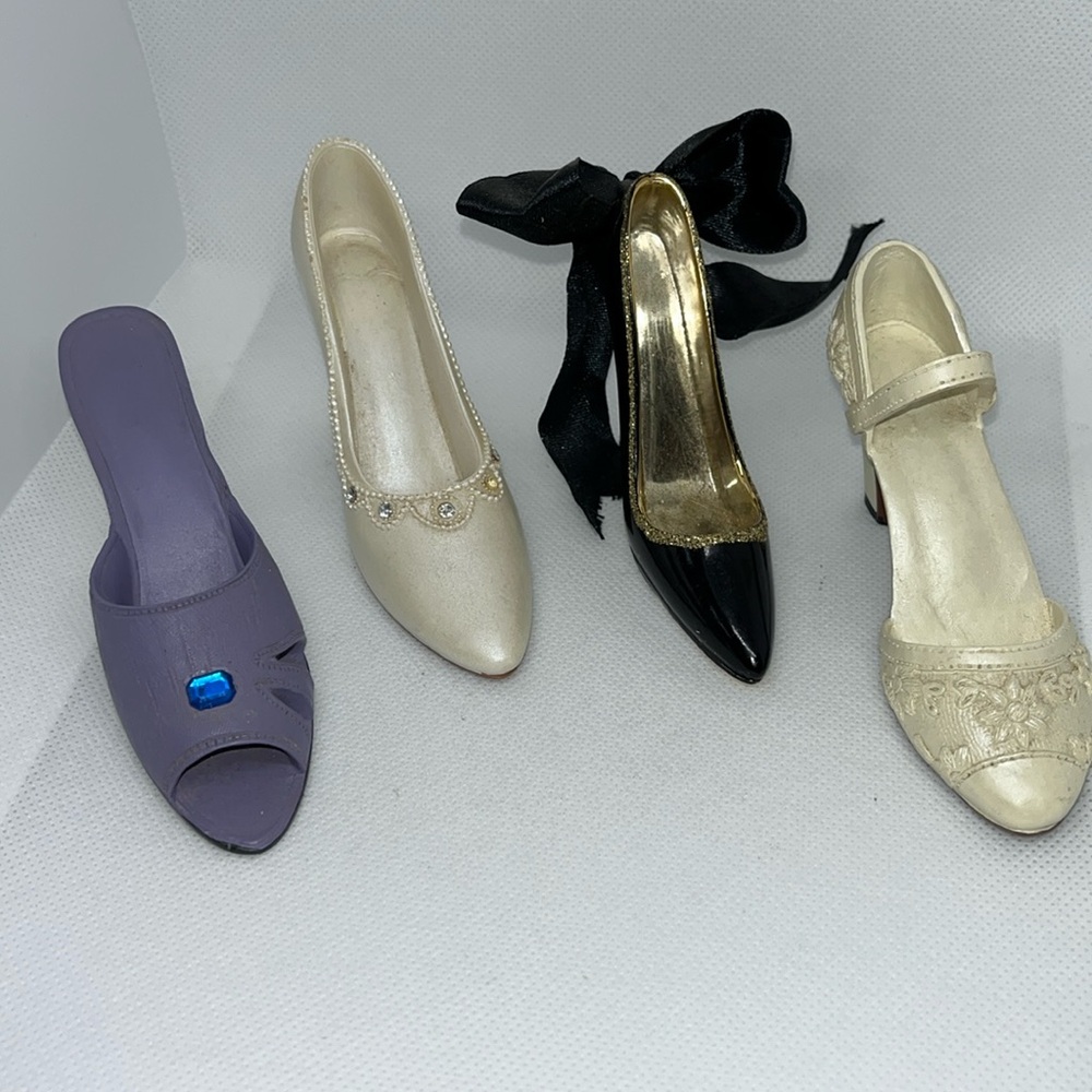 4 miniature decorative collectible heels